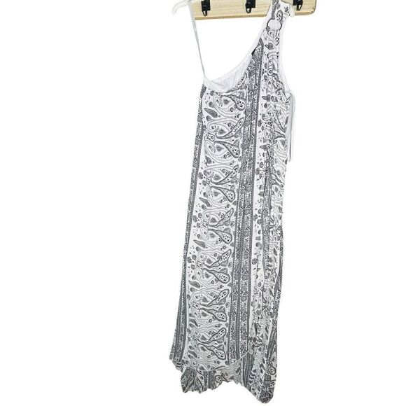 Cato women’s size 18 one shoulder black white handkerchief print maxi dress - Picture 1 of 6
